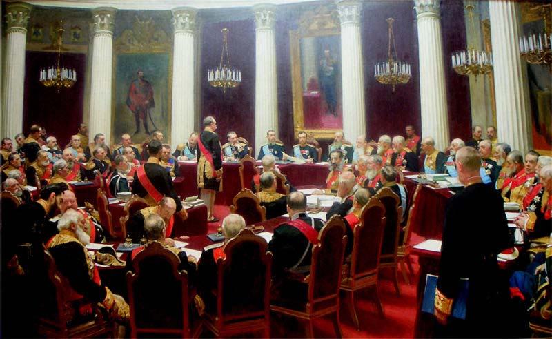 Ilya Repin Ceremonial session of the State Council 1900 France oil painting art